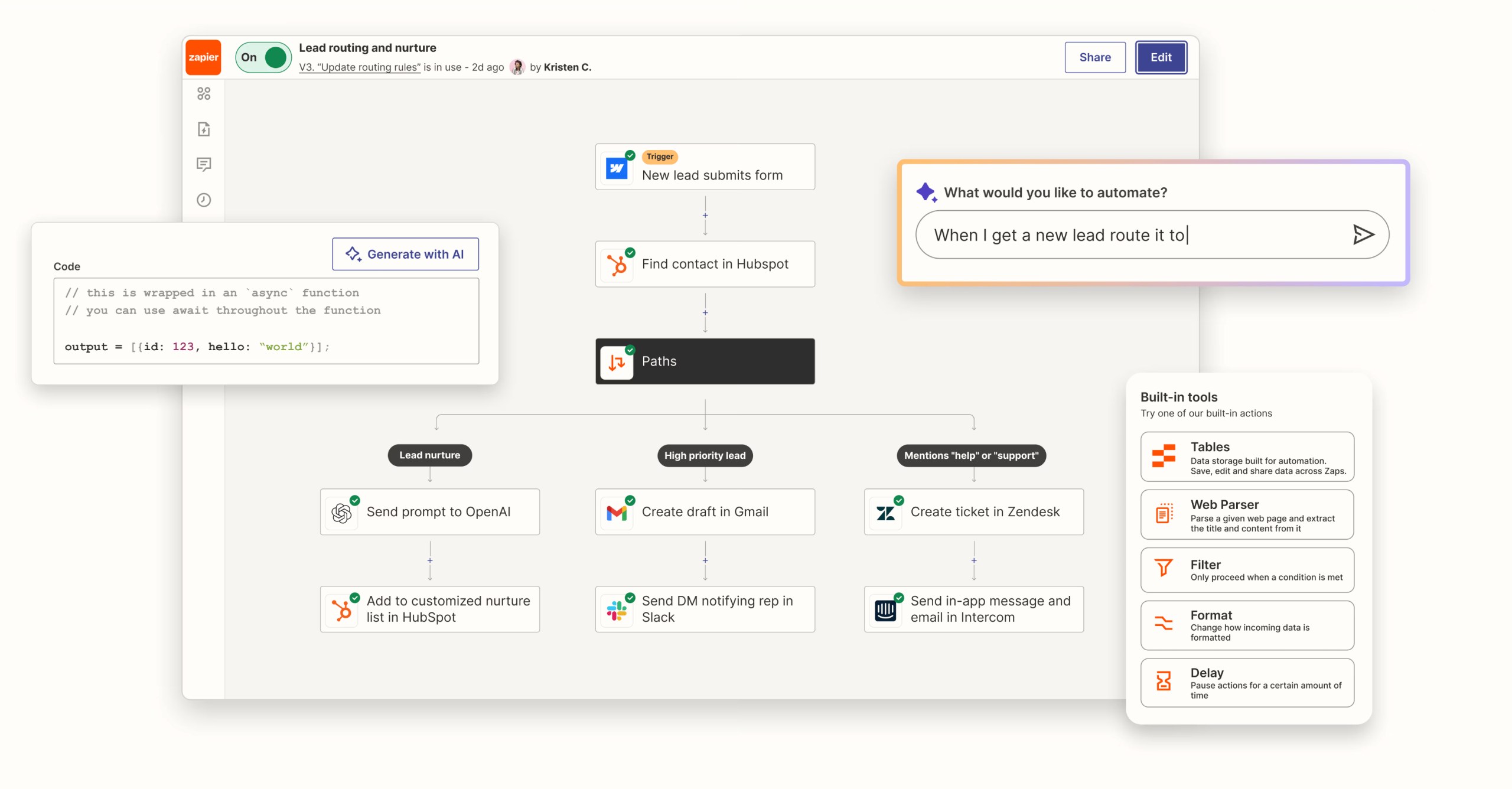 automate with Zapier to connect tools without coding- DevUps